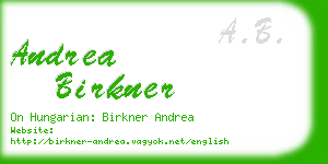 andrea birkner business card